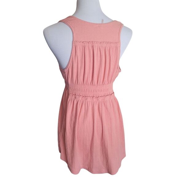 Free People Beach Bound Plunging Tank Top Tie Front Sleeveles Ribbed Womens M - Picture 3 of 8